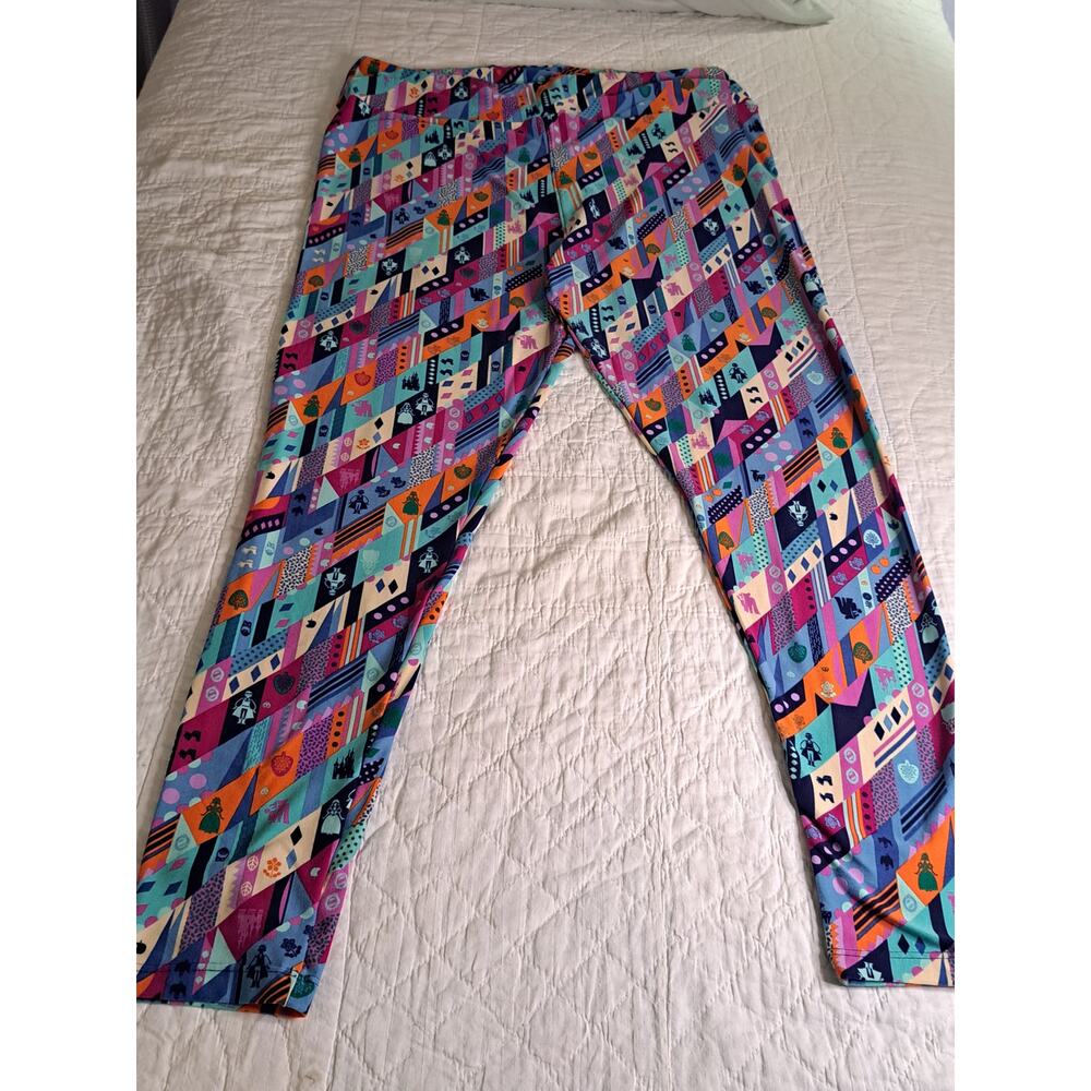 Women's LuLaRoe Disney colorful Stretch pants Size TC2
